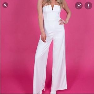 Kittenish Tessa White Jumpsuit